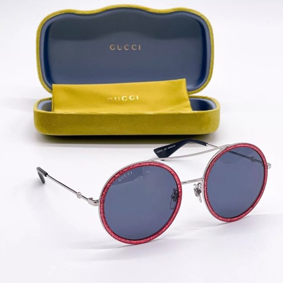 Sale! New Gucci Women's 56mm Black and Red Sunglasses! - Picture 3 of 7